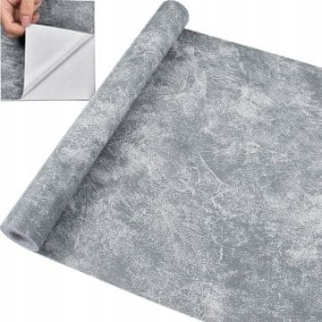 shumee Samolepilna tapeta za beton z mavčnim 3D učinkom, vinilni furnir, 45 cm x 10 m