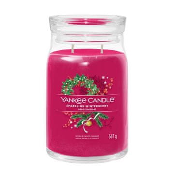 Yankee Candle Peneča zimska jagoda - Yankee Candle Signature - Velika sveča z dvema stenjema
