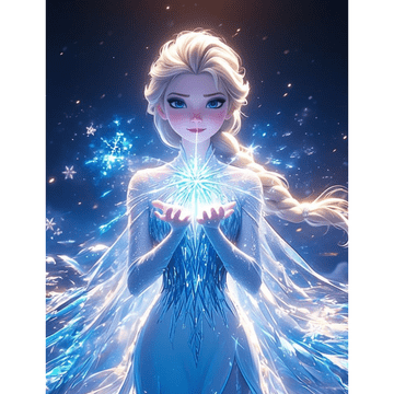 shumee Slikanje po številkah Slike za barvanje Disney Ledeno kraljestvo Elza 40x50 cm