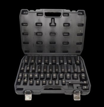 shumee Awtools 1/2" komplet udarnih nastavkov, 40 kosov, kratki in dolgi, črne barve