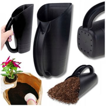 TOP GIFT Inna-S411 vrtna zajemalka za zemljo, pesek, gnojilo, lahka lopata, smetišnica