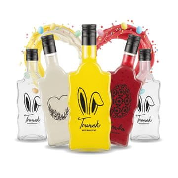 shumee 1x Steklenice za veliko noč, valovite, 500 ml, z velikonočnim potiskom pijače