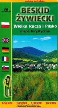 shumee Żywiec Beskids. Wielka Racza in Pilsko. Turistična karta. Referenčna številka