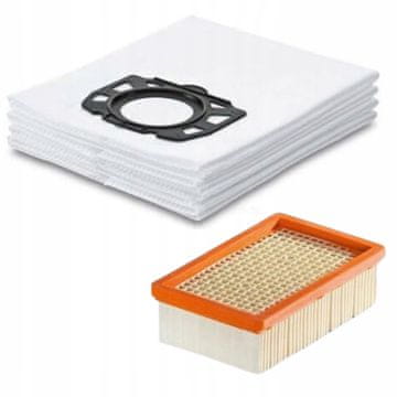 shumee 5 x vrečke za sesalnik Karcher WD4 WD5 WD6 | 2.863-006.0 + filter 2.863-005.0