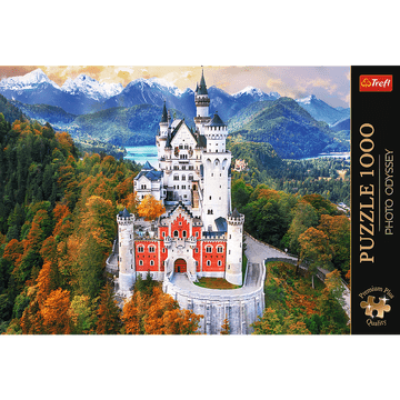 Trefl 10813 Puzzle 1000 Premium Plus - Foto odisejada: Grad Neuschwanstein, Nemčija