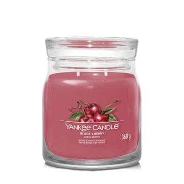 Yankee Candle Črna češnja - Yankee Candle Signature - srednje velika sveča z dvema stenjema