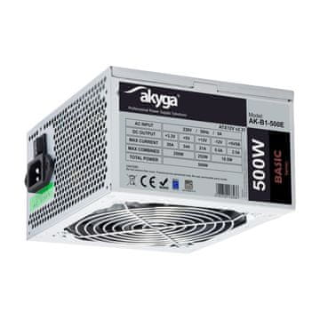 Akyga Akyga AK-B1-500E ATX napajalnik 500W ppfc P4 3x SATA 2x Molex ventilator 12cm