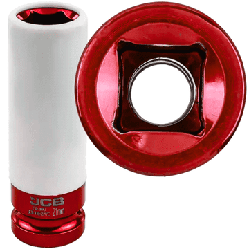 JCB JCB globok nastavek za aluminijasta platišča z zaklepno tulko 1/2" 21mm Cr-Mo
