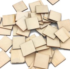 shumee Kvadrati iz vezane plošče 5x5cm Kvadrati za barvanje Leseni kvadrati 50 kosov