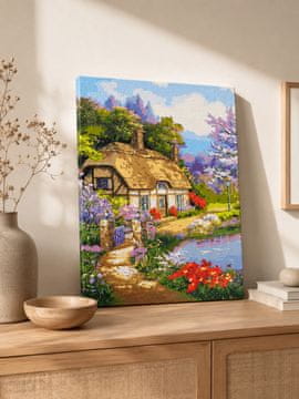shumee Slikanje po številkah z okvirjem Slike za slikanje - Podeželska hiša 40x50 cm