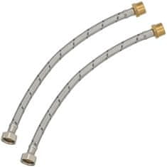 shumee Fleksibilen konektor 1/2” ženski-moški pleteni jekleni 40 CM komplet 2 kosov