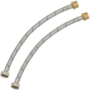 shumee Fleksibilen konektor 1/2” ženski-moški pleteni jekleni 40 CM komplet 2 kosov
