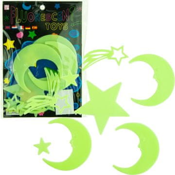 TOP GIFT TG66304 zvezde fluorescentne nalepke žareče zvezde komplet vesoljskih nalepk