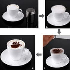 TOP GIFT Šablone TG66809 ZA okraševanje kavnih tort, sladic 16 kosov latte cappuccino