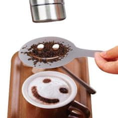 TOP GIFT Šablone TG66809 ZA okraševanje kavnih tort, sladic 16 kosov latte cappuccino
