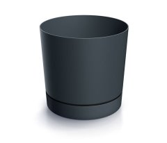 TOP GIFT DPOP350-S433 cvetlični lonček s pokrovom s cevastim odtočnim dnom P antracit