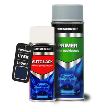 shumee LY5K VW audi briljantno modra barva v spreju 150 ml + temeljni premaz 400 ml