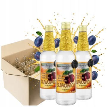 shumee 20 steklenic Łącka Slivovitz Gold 0,5l Okrašena steklenica Monopol z mrežico