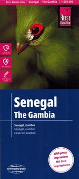 shumee Senegal in Gambija 1:550.000. Vodoodporni cestni zemljevid. Potovalno znanje