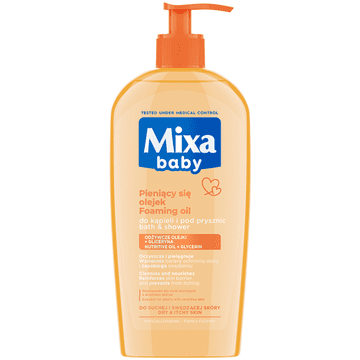 L’Oréal Mixa Baby nežna tekočina za kopel in umivanje s penastim oljem 400 ml