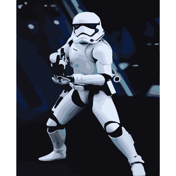 shumee Slikanje po številkah z okvirjem Slike za slikanje - Stormtrooper 40 x 50 cm