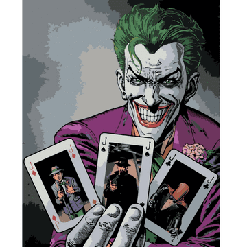 shumee Slikanje po številkah z okvirjem Slike za slikanje - Joker in karte 40x50 cm