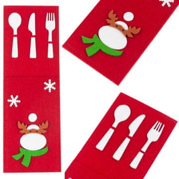 TOP GIFT TG61468 Božična škatlica za jedilni pribor, okrasitev mize za božični večer