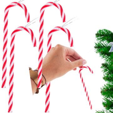TOP GIFT TG67913 obesek v obliki sladkorne palčke, božične kroglice ZA božično drevo