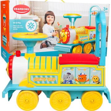 TOP GIFT Interaktivna potisna lokomotiva TG71061 z zvoki in predalom za shranjevanje