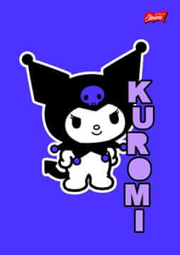 TOP GIFT KUR8 kuromi zvezek A5 kvadrat - 32 listov sanrio unipap-4035 ST.majewski UV