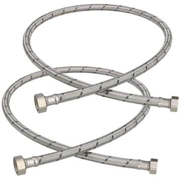 shumee Fleksibilen priključek 3/8” 1/2” za pipe in armature 100 CM komplet 2 kosov