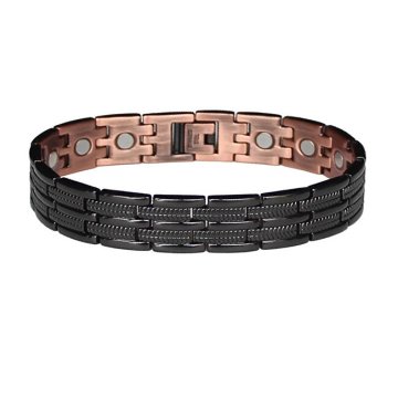 Euro Trade Plus Bakrena magnetna zapestnica 13 mm - črna