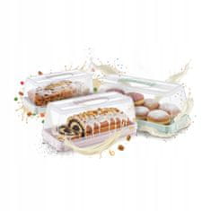 BE POSODA ZA TORTE, PRIGRIZKE, s pokrovom, 36 cm, pravokotna škatla