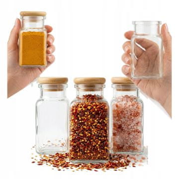 shumee 5X kozarec 150 ml ZA zelišča začimbe sladkarije poročni leseni zamašek