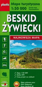 shumee Beskid Żywiecki 1:50.000. Laminirana turistična karta. Objavljeno 2025. WiT