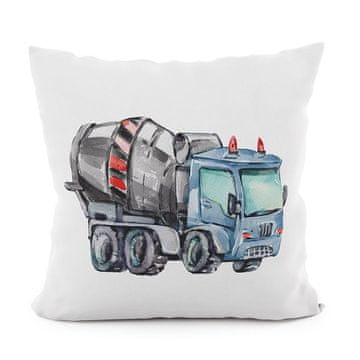 shumee Betoniara žamet - Dekorativna prevleka za vzglavnik - 40x40 cm - modro-siva