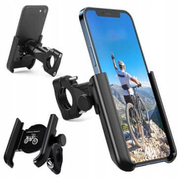 shumee Močan aluminijast nosilec za kolo za telefon, motorno kolo, krmilo skuterja