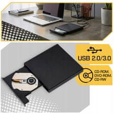shumee Zunanji snemalnik za prenosni računalnik CD-R DVD USB prenosni predvajalnik