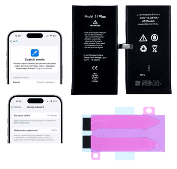 shumee Baterija za iPhone 14 Plus BREZ sporočila 4325 mAh OEM kakovost Stanje 100%