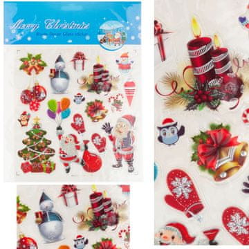 TOP GIFT TG59806 Božične nalepke darila božični okraski ZA komplet okenskega stekla