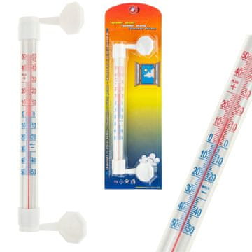 TOP GIFT TG64645 Termometer za okno, zunanji, bel, samolepilni termometer za balkon