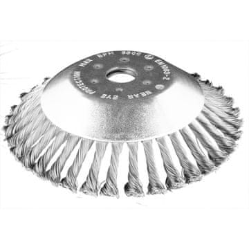 shumee Žična krtača za bencinsko koso grmovje 200 x 25,4 mm, trda, zapletena žica