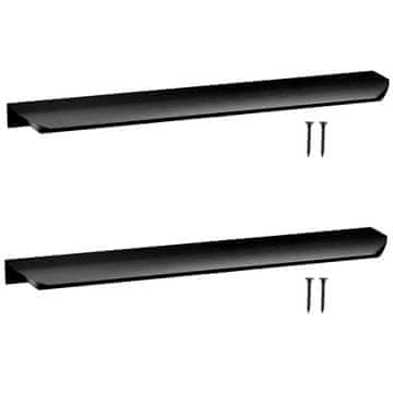shumee Ročaj za pohištvo Modern Edge iz aluminija, mat črne barve, 276 mm, 2 kosa