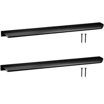 shumee Ročaj za pohištvo Modern Edge iz aluminija, mat črne barve, 340 mm, 2 kosa