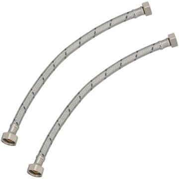 shumee Fleksibilen priključek 3/8” 1/2” za armature za pipe 40 CM komplet 2 kosov