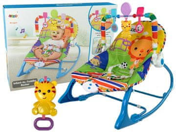 shumee Gugalni stol, Gugalnik, Gugalni stol, 2 v 1, Modri tiger, Zvoki, Vibracije