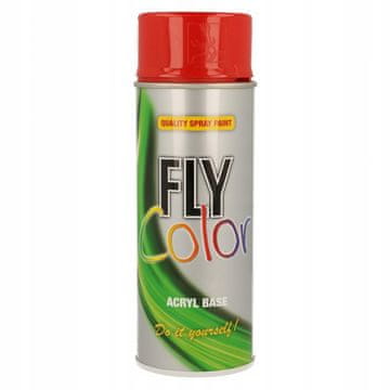 shumee FLY barvni akrilni lak v spreju RAL 3000 ognjeno rdeča RDEČA sijajna 400ml