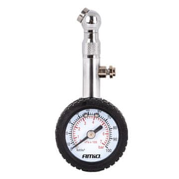 AMIO Analogni manometer z vrtljivo glavo in ponastavitvenim ventilom amio-04469