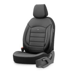 AMIO Komplet prevlek za avtosedeže oto inspire 3501 črno eko usnje s 3 zadrgami