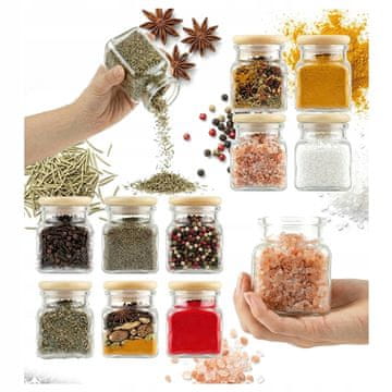 shumee 12X kozarcev 120 ml za poročne začimbe, zelišča, sveče iz lesenega zamaška